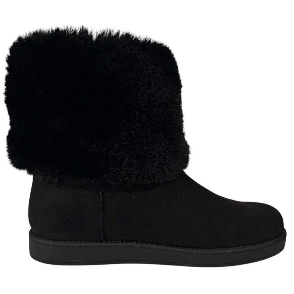 G by Guess Womens Size 10 Aleya Winter Bootie Boots Black Faux Suede Fur New - Picture 2 of 8